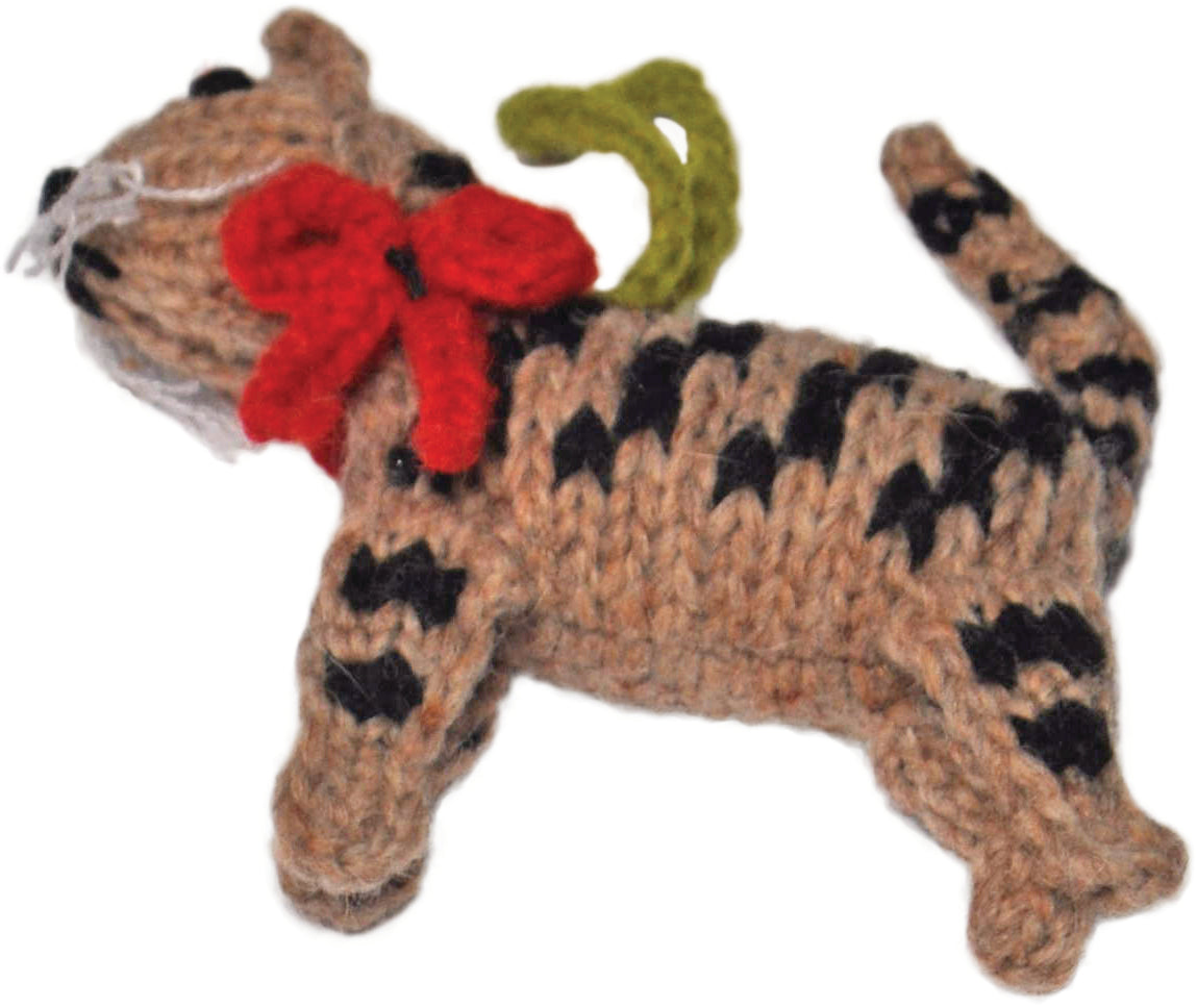 BROWN TABBY Cat Ornament