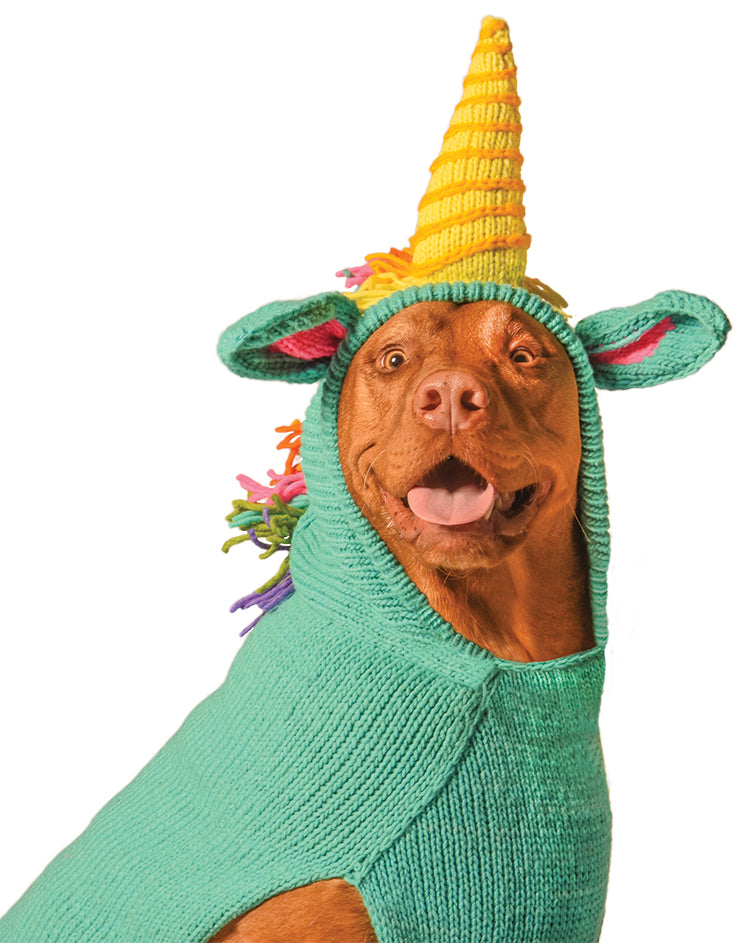 Unicorn hoodie dog sweater