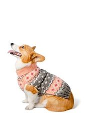 Peach Fairisle Dog Sweater full