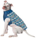 Alpaca Teal Fairisle Dog Sweater