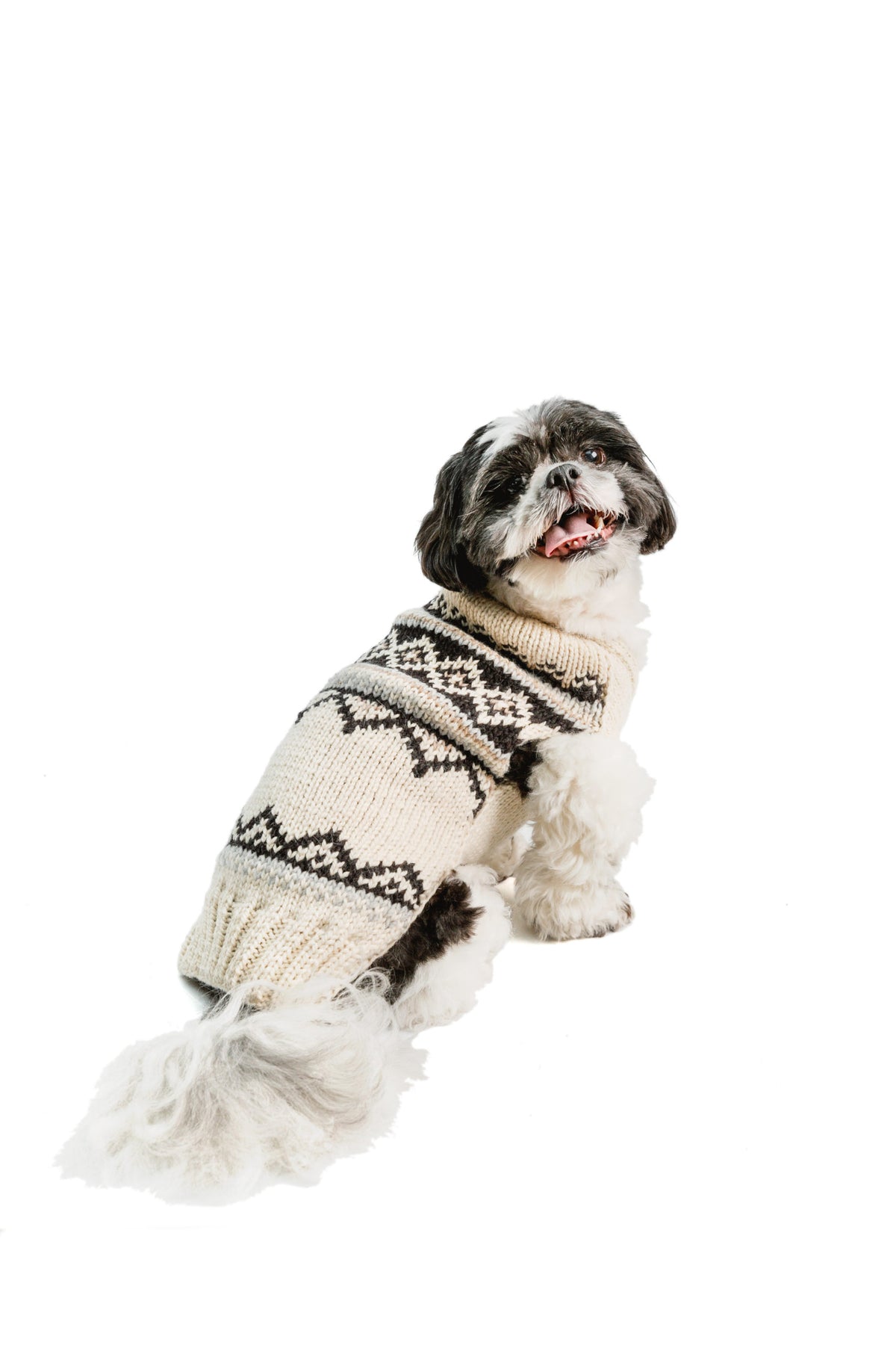 Alpaca Cream Wyatt Dog Sweater Sm