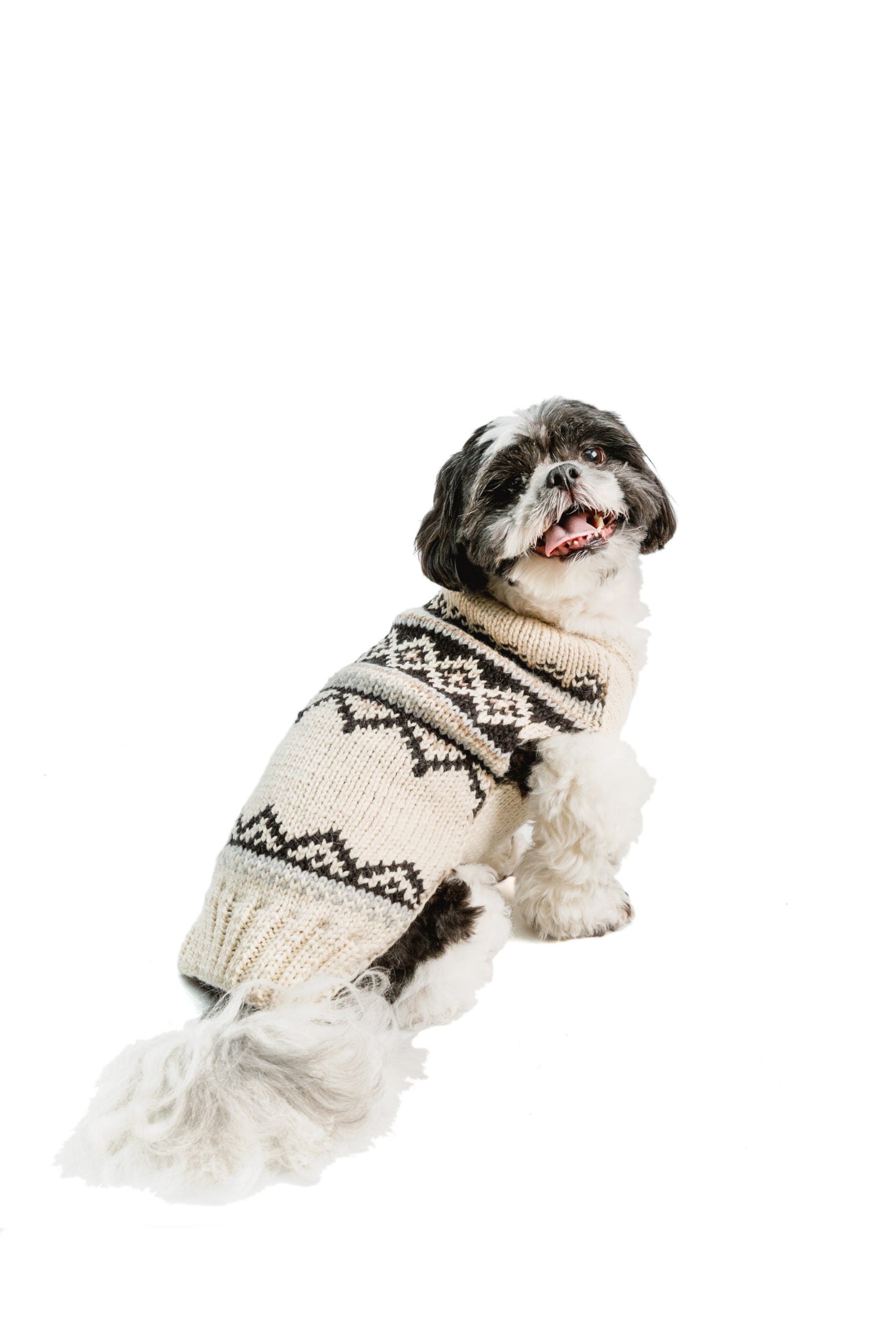 Alpaca Cream Wyatt Dog Sweater Sm