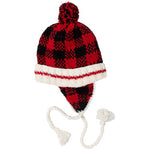 Black & Red checkered buffalo plaid hat