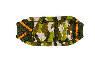 Camo dog sweater flat front