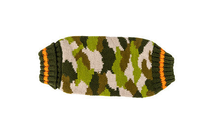 Camo dog sweater flat back