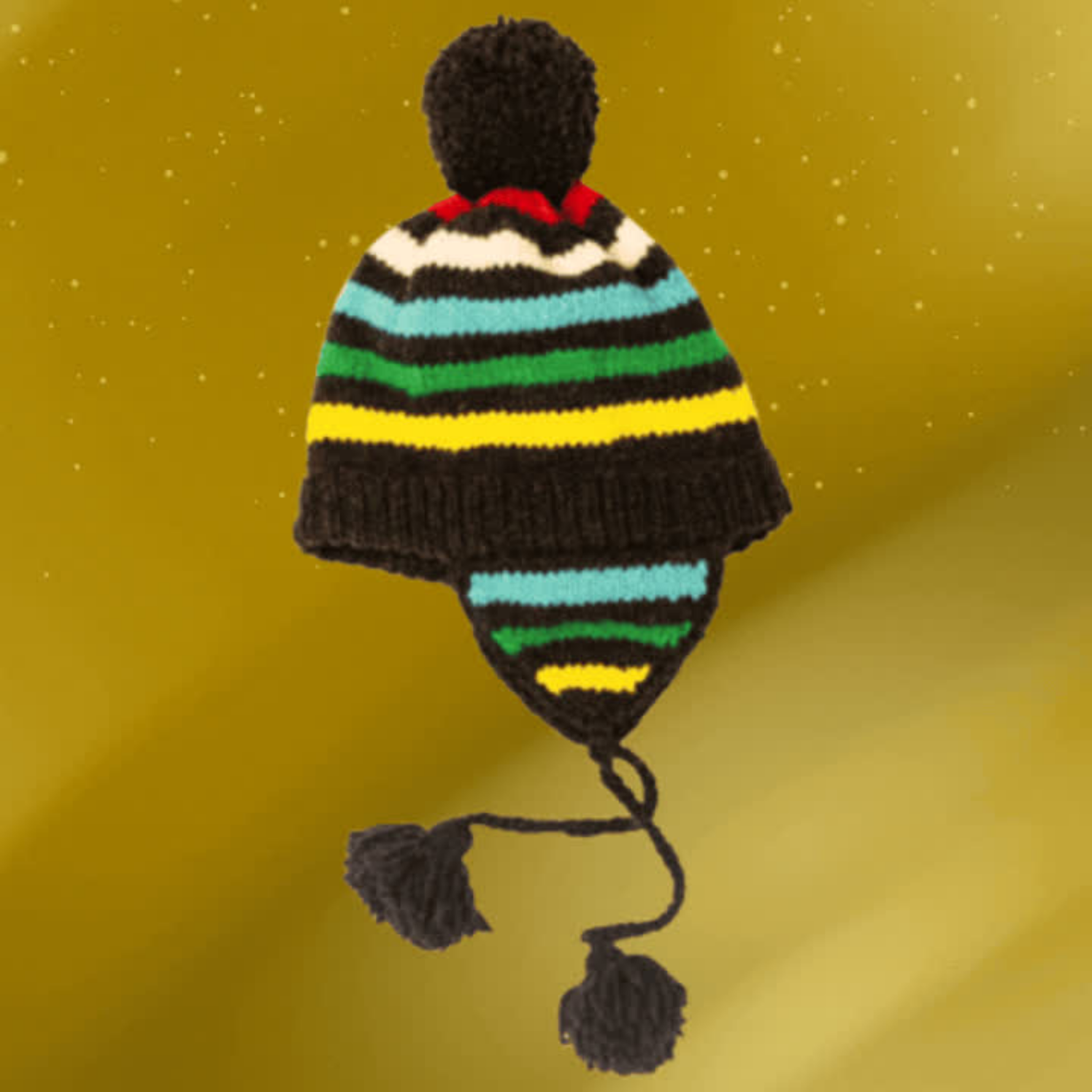 Charcoal Stripe Winter Hat