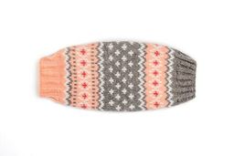 Peach Fairisle Dog Sweater flat