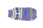 Lavender Flowers Dog Sweater flat front