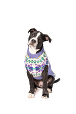 Lavender Flowers Dog Sweater L front