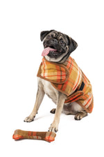 Rust Plaid Dog Coat - medium - product front