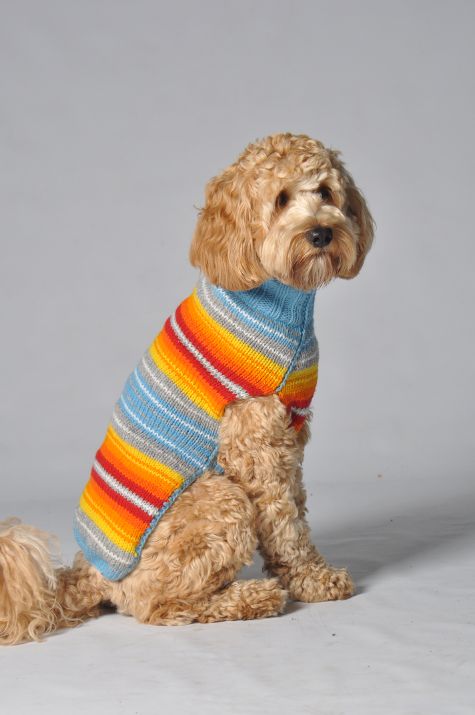 Turquoise Serape Dog Sweater Lg