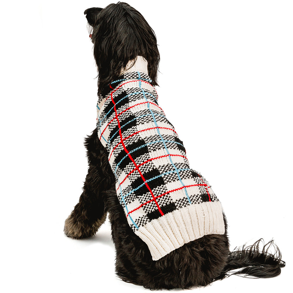 white-plaid-dog-sweater