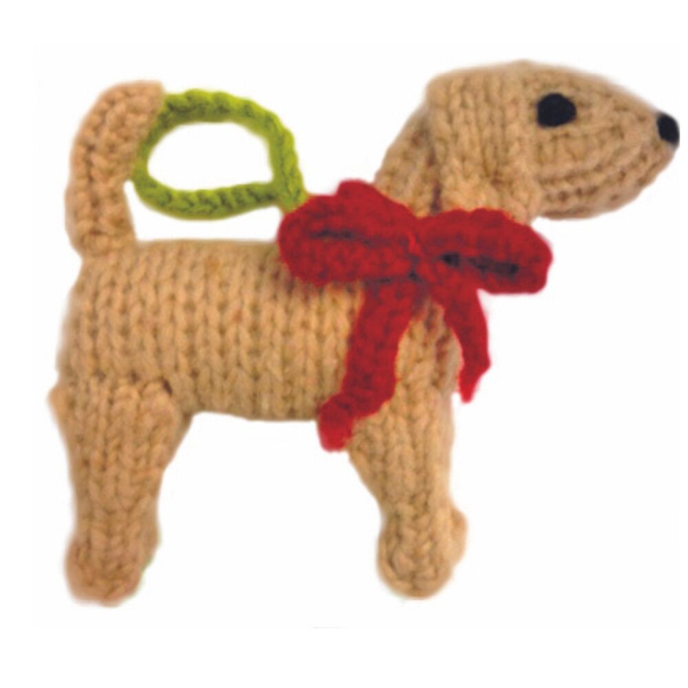 Yellow Lab dog ornament