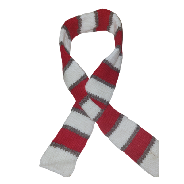 Red & White Striped Pet Scarf