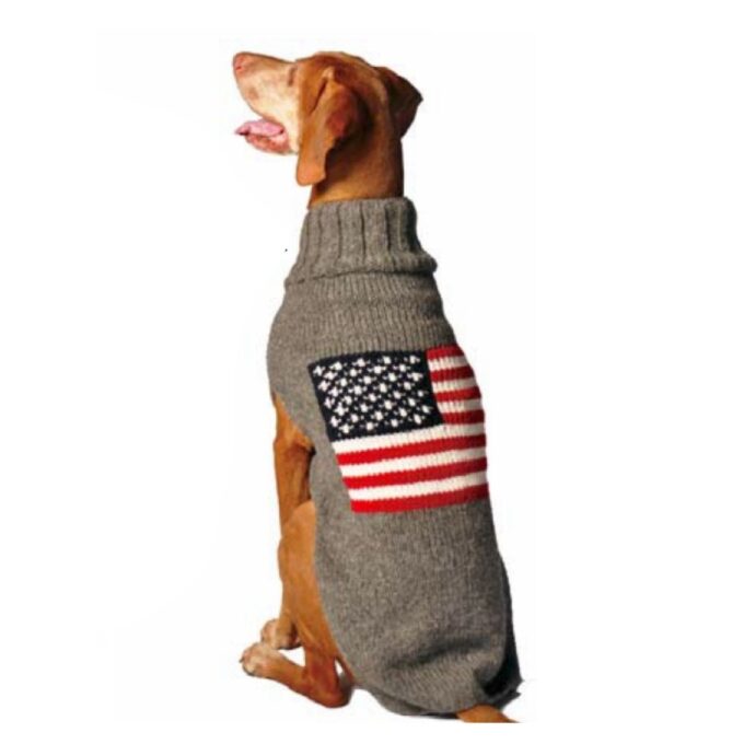 American Flag Wool dog sweater