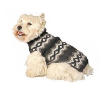 Gray Diamonds wool Dog Sweater
