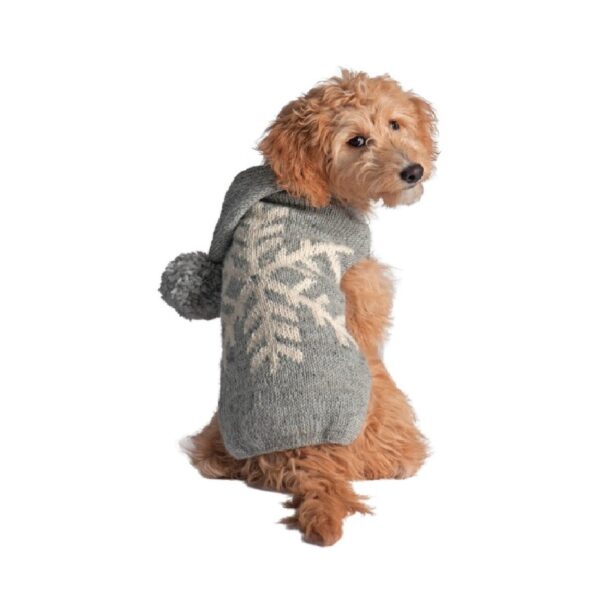 ALPACA GREY SNOWFLAKE dog sweater