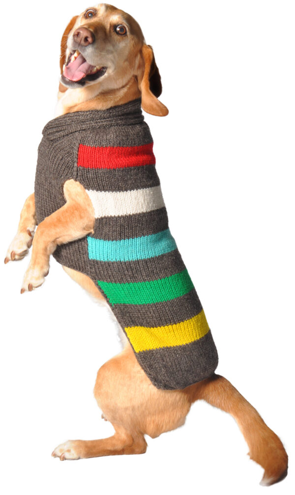 Charcoal Stripe dog sweater