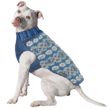 alpaca teal Fairisle dog sweater XL 600x600