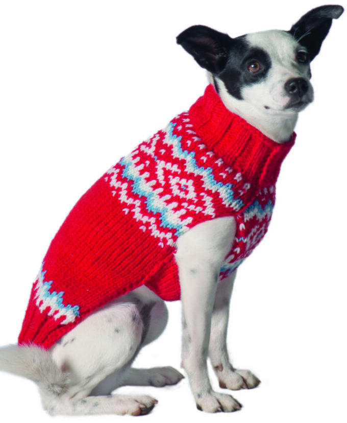 Red Nordic Wool Dog Sweater Chilly Dog Sweaters