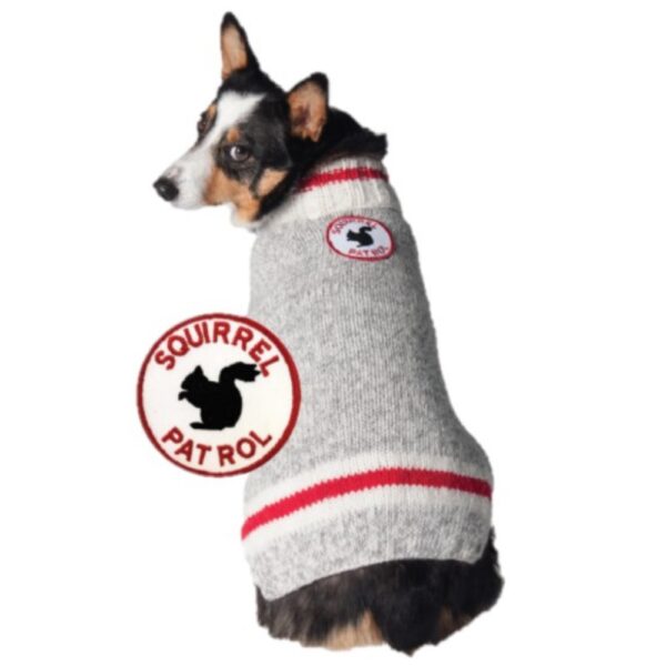 Squirrel Patrol dog sweater