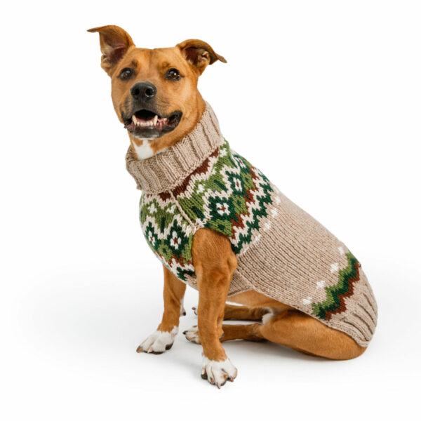Ragg wool Fairisle dog sweater