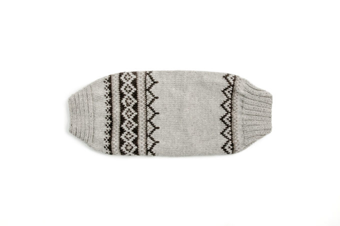 Alpaca Smokey Wyatt Dog Sweater flat