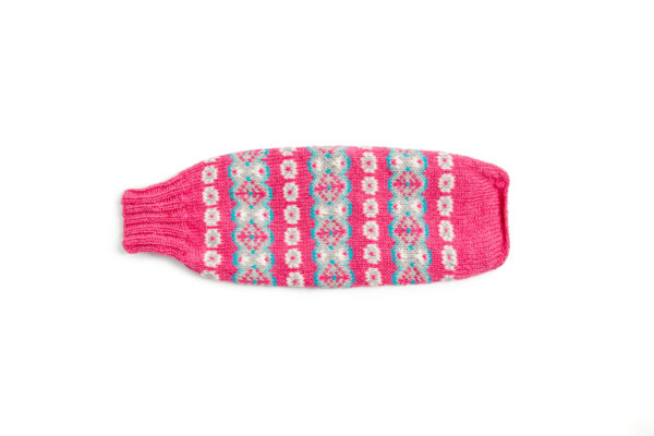 Alpaca Rose Fairisle Dog Sweater flat