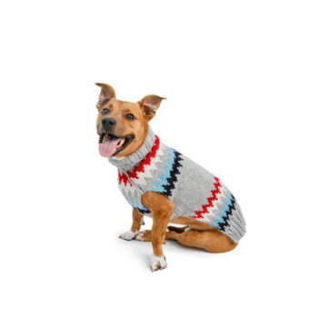 gray chevron dog sweater XL