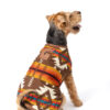 Brown Southwest Blanket Dog Coat back