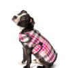 Pink Plaid Blanket Dog Coat Sm full