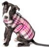 Pink Plaid Blanket Dog Coat Sm full