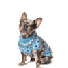 Light Blue Fairisle Wool Dog Sweater M front