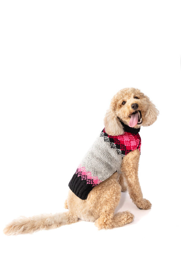 Pink Diamonds Dog Sweater L full
