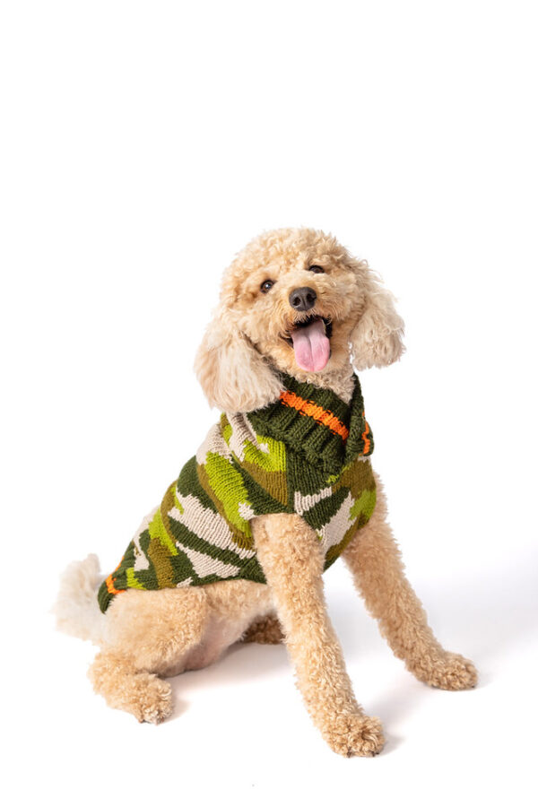 Camo dog sweater L full