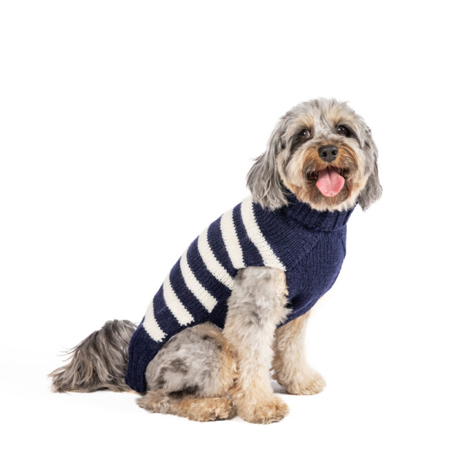 Flynn Alpaca Stripe Dog Sweater - Chilly Dog Sweaters