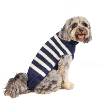 Flynn Alpaca Stripe Dog Sweater XL back