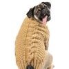 Camel Alpaca Cable Knit Dog Sweater - product back