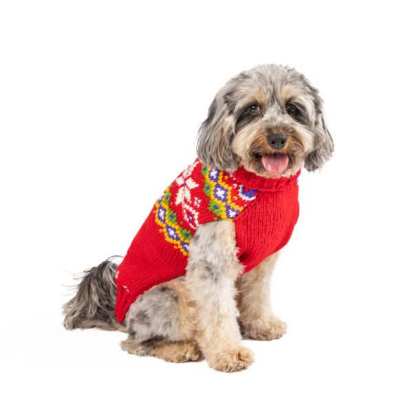 Jolly Red Dog Sweater - large -product front
