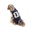 Navy | Red | White Varsity Dog Sweater - large- product back