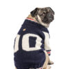 Navy | Red | White Varsity Dog Sweater - medium - product back