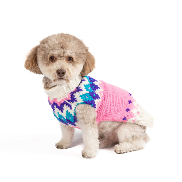 Pink Blue White Barbie Ski Bum Dog Sweater_M